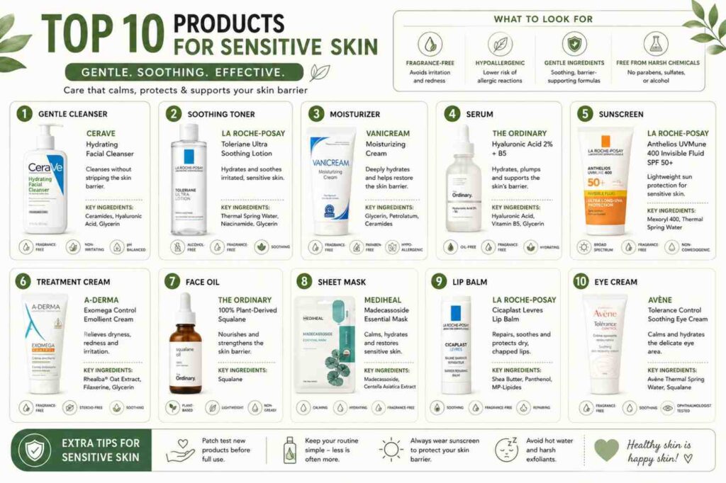 Top 10 Products for Sensitive Skin